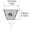Mbl Mitsuboshi FHP General Utility V-Belt 0.5 in. W X 27 in. L For Fractional Horsepower Motors 4L270A - alternate 1